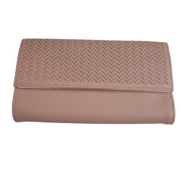 Madison West | Flap Lasercut Handbag Clutch with Interior Pocket and Card Slots - Picture 1 of 11